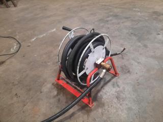 10M Oil Hose & Reel with attached Digitally Metered Nossel