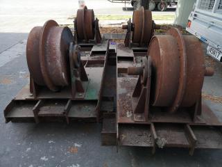 2x Sets of Large Industrial Tank Rollers