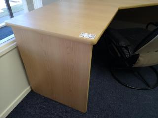 Office Corner L-Shaped Desk Workstation w/ Shelf Unit