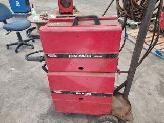 Lincoln Electric Redi Mig 325R 3-Phase Welder W 4D Wire Feeder Remote