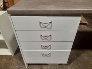 Laundry Counter with Pull Out Drawers