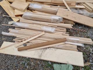 Assorted Mixed Wood Boards, Trim, & More