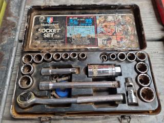 2x Metric / Imperial Socket Sets, 3/8" & 1/2" Drives