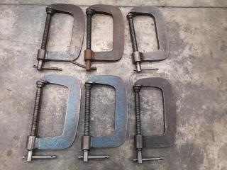 6x 160-170mm G Clamps