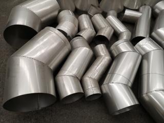 Assorted Lot Stainless Steel Flue Components