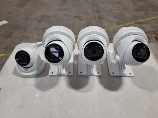 Set of 4 Hikvision Turret Network Cameras (3 Mounts)