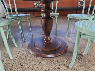 Cafe Table with 6 Bentwood Chairs