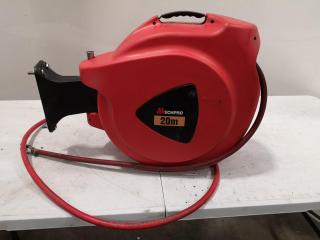 Mechpro 20m Wall Mounted Workshop Retractable Air Hose Reel w/ Hose