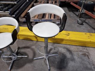 4 Retro Gas Lift Barstools 