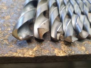 9 x Morse Taper Drill Bits 