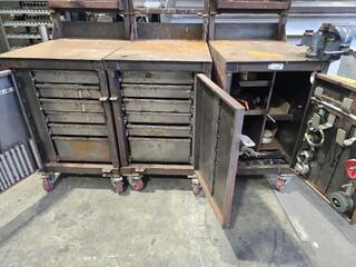 Three Unit Modular Steel Workbench 