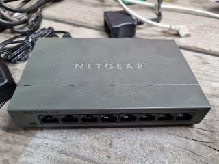 Assorted Network Routers, POE Adapters, Cabling, & More