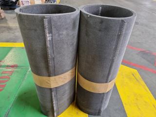 2x Industrial Conveyor Belt Rolls, 600mm Widths