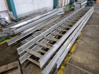 Large Lot of Aluminium Cable Ladders 