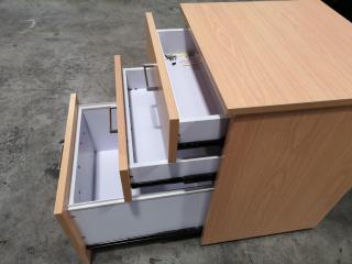 Office Desk Workstation w/ Mobile Drawer & Chair