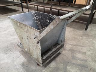 Workshop Tipping Scrap Material Trolley Bin