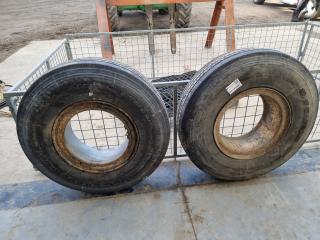 2 Wheels and tyres 8.25 r15