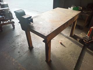 Plate Steel Welding Bench with Vice
