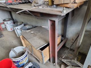 Heavy Steel Workshop Workbench Table