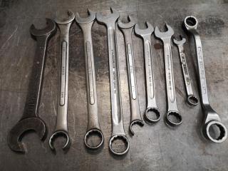 9x Assorted Wrenches, Imperial Sizes