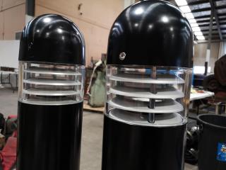 2x Pierlite Nebular Exterior Bollard Light Casings