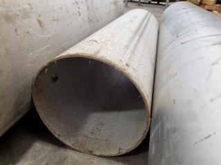 3x Large Diameter Stainless Steel Pipes