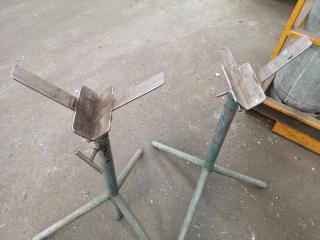 Pair of Steel Workshop Material Support Frames