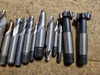 22x Assorted End Mills, Drills, & More