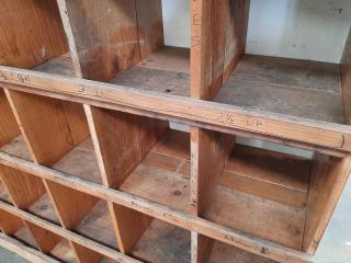 Large Timber Workshop Shelving Unit