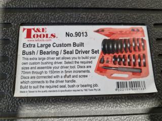 Large Custom Bush Bearing Seal Driver Set by T&E Tools