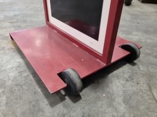 Heavy Steel Mobile Sidewalk Retail Sign Frame