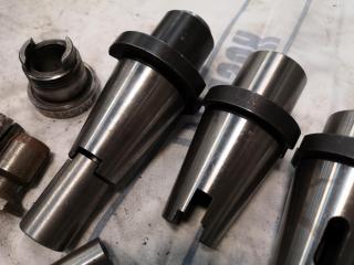 4x NT35 Type Mill Tool Holders w/ Assorted Collets & More