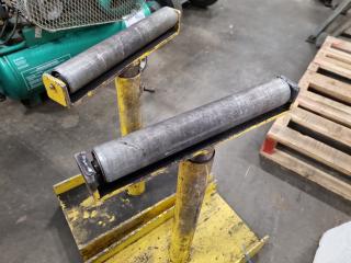 Pair of Adjustable Industrial Material Support Stands