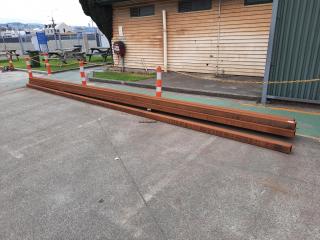 6 x Box Section Steel Beams 8M