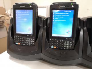 4x Symbol MC50 Mobile Handheld Computers w/ Charging Cradle