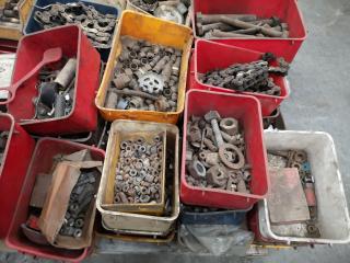 Pallet of Assorted Fastening Hardware, Fittings, Parts & More