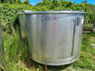 4500 Litre Stainless Tank