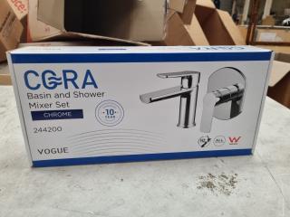 CGRA Chrome Basin & Shower Mixer Set