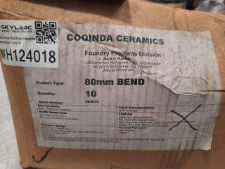 10 x Cooinda Ceramics 80mm Bends