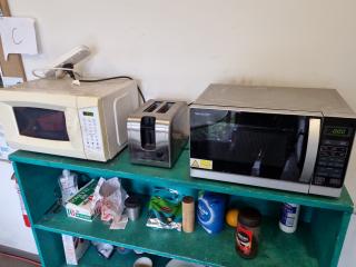 2x Microwave Ovens plus Toaster