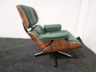 Eames Style Lounge Chair and Ottoman  - Leather