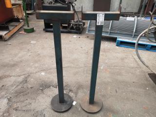 2x Matching Industrial Material Support Stands