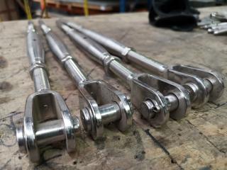 4x Blue Wave 5/8 Stainless Steel Turnbuckles