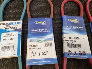 24x Assorted Ride-On Mower Engine & Deck Replacement Belts