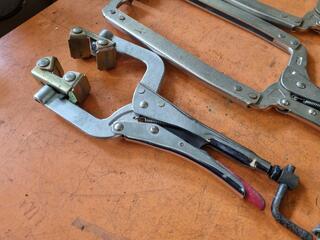 7x Assorted Vice Grip Type Clamps