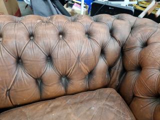 Vintage Moran Leather Sofa Couch, needs restoration