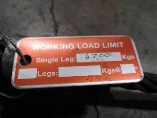 2-Leg Lifting Cable Set, 6500kg Capacity