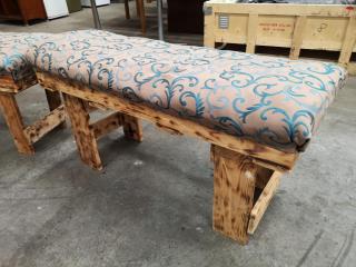 Pair of Custom Rustic Styled Bench Seats