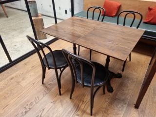 2 x Cafe Tables and 4 x Chairs