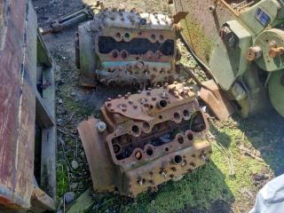 Pair of Ford Flathead V8 Engines